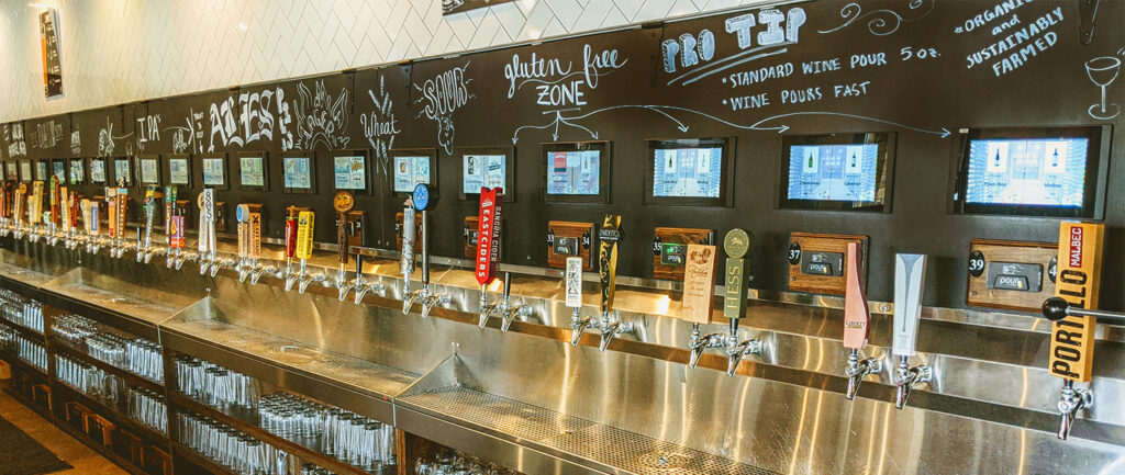 Oz Tap House Beverage Wall